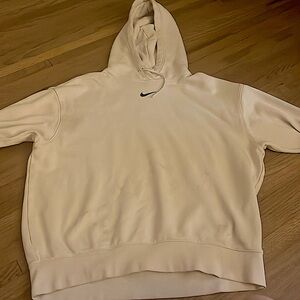 white Nike sweatshirt